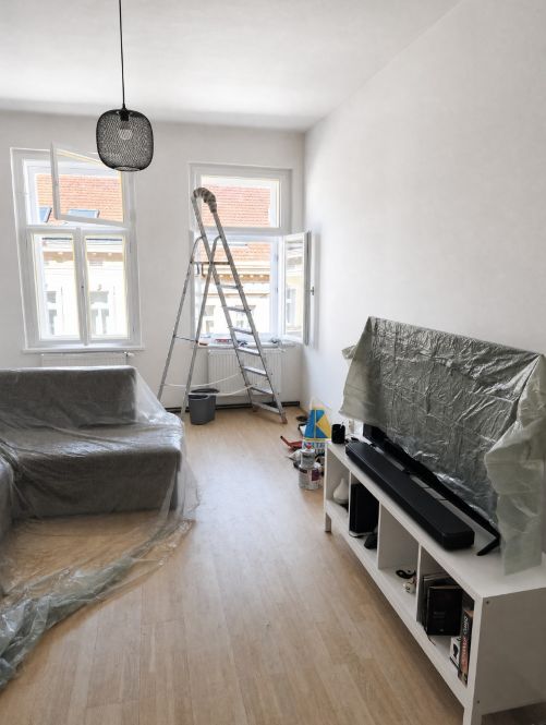 Malování bytu v Praze – nový nátěr stěn